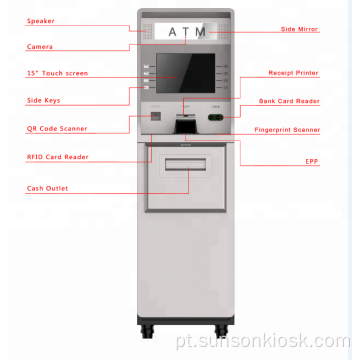 Autoatendimento Quiosque de retirada de máquinas ATM